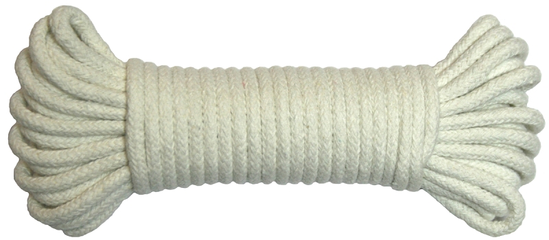 Ben-Mor 60600 Rope, 3/16 in Dia, 50 ft L, Cotton, White, Hank