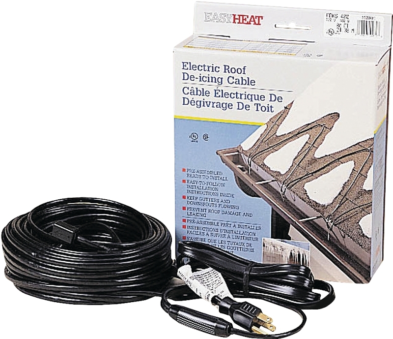 EasyHeat ADKS Series ADKS300 Roof and Gutter De-Icing Cable, 60 ft L, 120 V, 300 W
