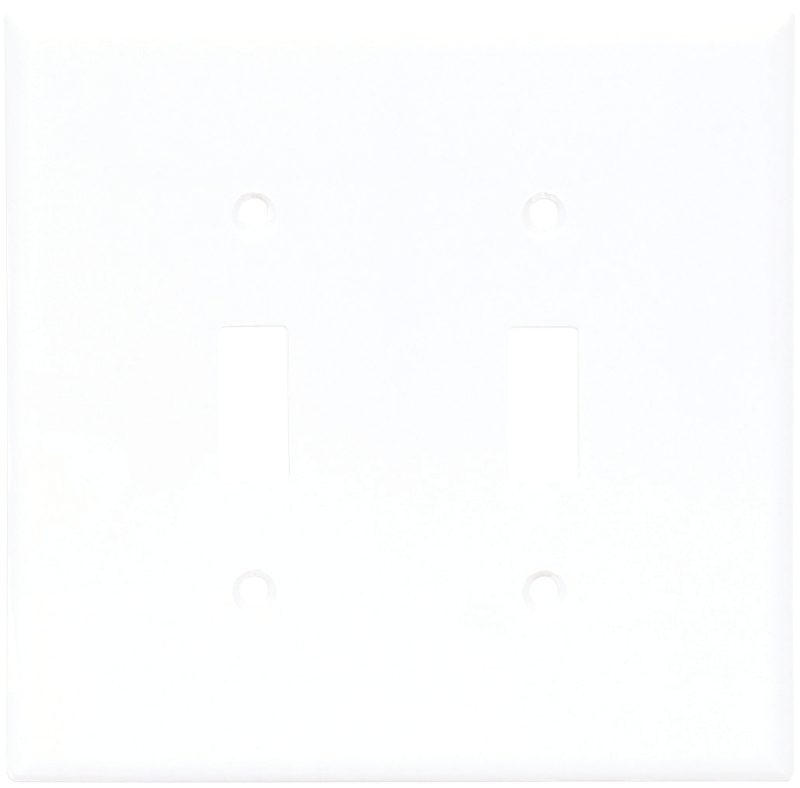 Arrow Hart 2139W-BOX Wallplate, 4-1/2 in L, 4-9/16 in W, 2-Gang, Thermoset, White, High-Gloss
