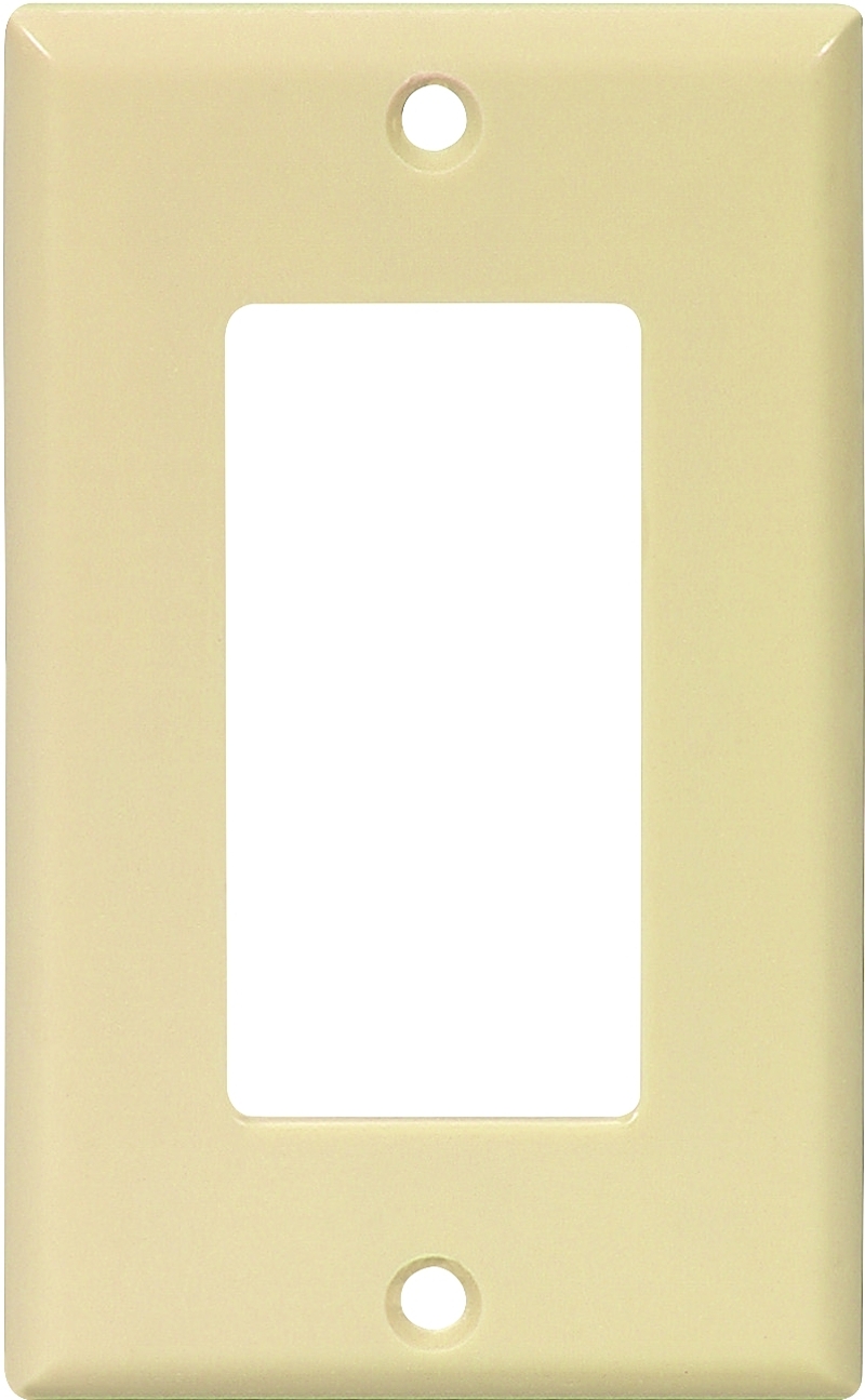 EATON 2151V-BOX Wallplate, 4-1/2 in L, 2-3/4 in W, 1 -Gang, Thermoset, Ivory, High-Gloss