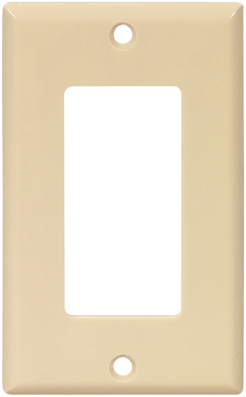 Eaton 2151V-JP Wallplate, 4-1/2 in L, 2-3/4 in W, 1-Gang, Thermoset, Ivory, High-Gloss