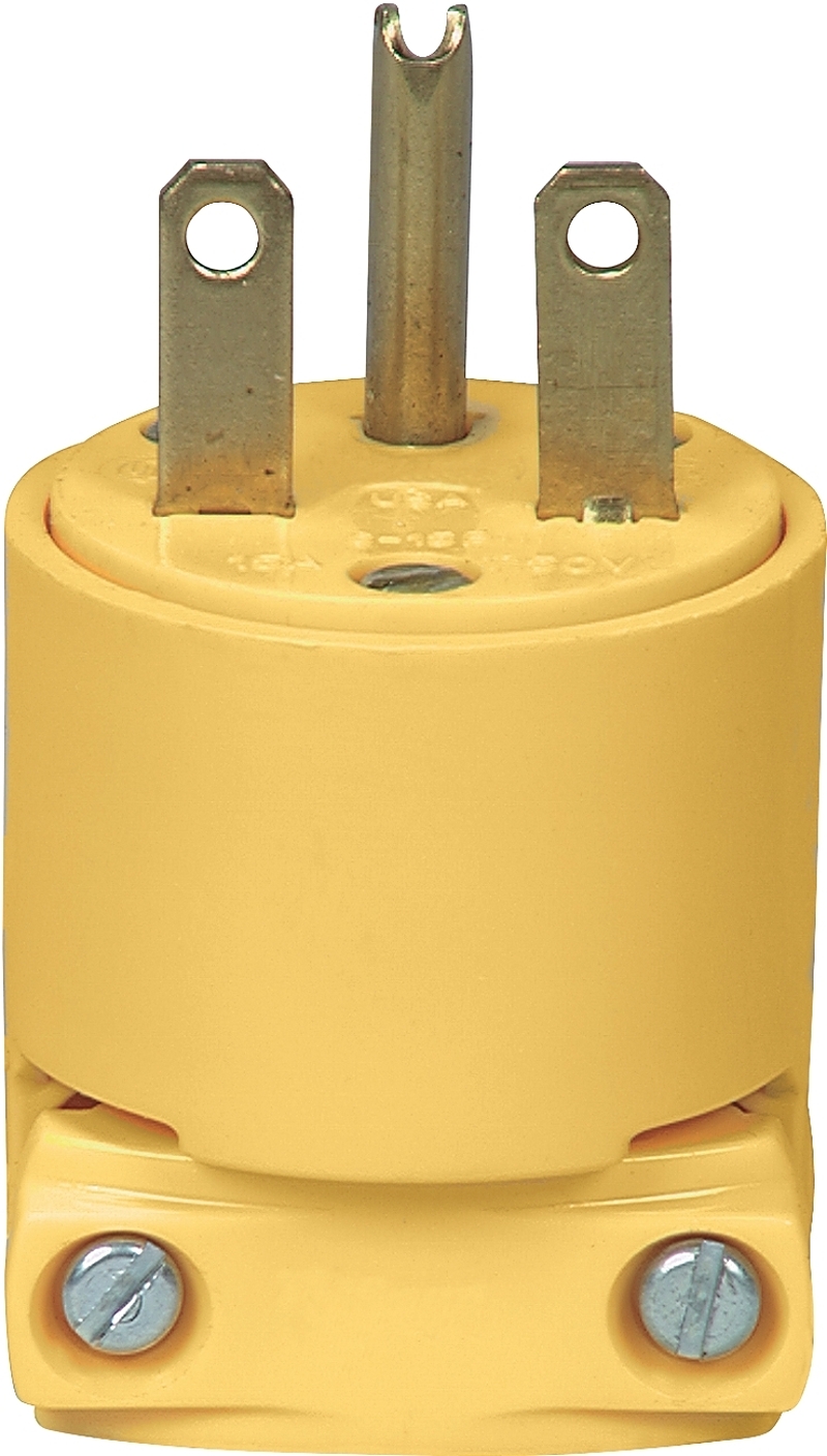 Eaton Wiring Devices 4866-BOX Electrical Plug, 2 -Pole, 15 A, 250 V, NEMA: NEMA 6-15, Yellow