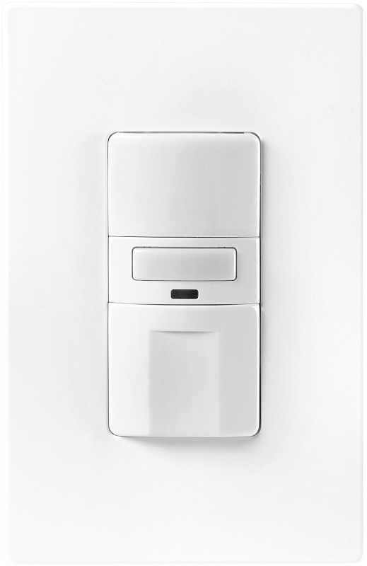 Eaton Wiring Devices OS310U-W-K-L Motion Sensor Switch with Nightlight and LED, 1-Pole, 8.3 A, 120 V, Motion Sensor