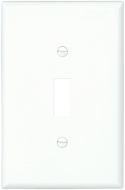 Eaton PJ1W Wallplate, 6 in L, 3-1/2 in W, 1-Gang, Polycarbonate, White, High-Gloss