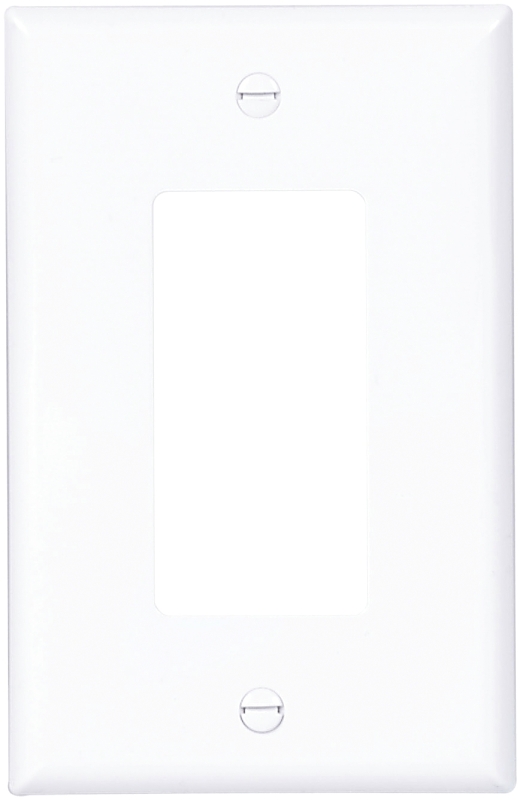 Eaton Wiring Devices PJ26W Wallplate, 4-7/8 in L, 3-1/8 in W, 1 -Gang, Polycarbonate, White, High-Gloss