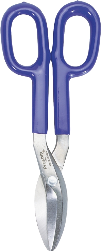 IRWIN 22012 Tinner Snip, 12-3/4 in OAL, 2-3/4 in L Cut, Curved, Straight Cut, Steel Blade, Double-Dipped Handle