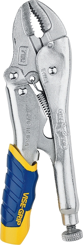 Irwin Vise-Grip IRHT82580 Locking Plier with Wire Cutter, 7 in OAL, 1-1/2 in Jaw Opening, Silver Handle, 3/8 in W Jaw