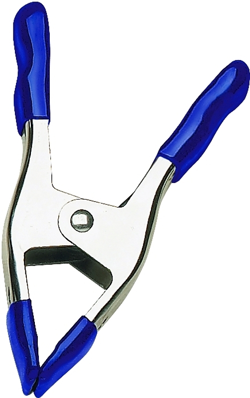IRWIN 222601 Spring Clamp with hard Grip Pad, 1 in Clamping, Steel, Blue/Silver
