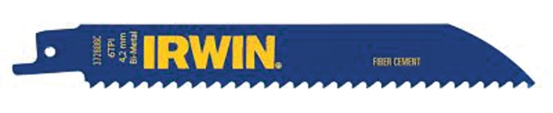 IRWIN 372606P5 Reciprocating Saw Blade, 6 in L, 6 TPI, Cobalt/Steel Cutting Edge