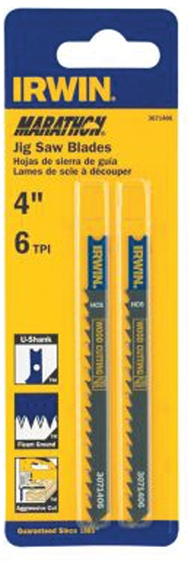 IRWIN 3071406 Jig Saw Blade, 4 in L, 6 TPI