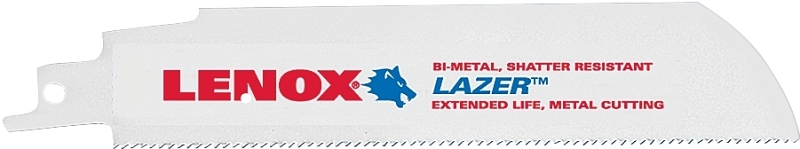 Lenox LAZER 24902T6114R Reciprocating Saw Blade, 1 in W, 6 in L, 14 TPI, HSS Cutting Edge