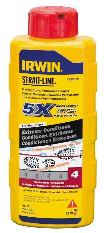 IRWIN 4935519 Marking Chalk Refill, Crimson Red, Permanent