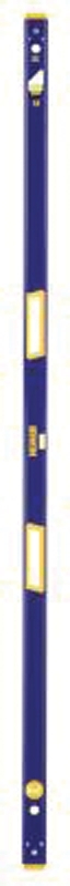IRWIN 1794079 Box Beam Level, 72 in L, 3 -Vial, Non-Magnetic, Aluminum, Blue/Yellow