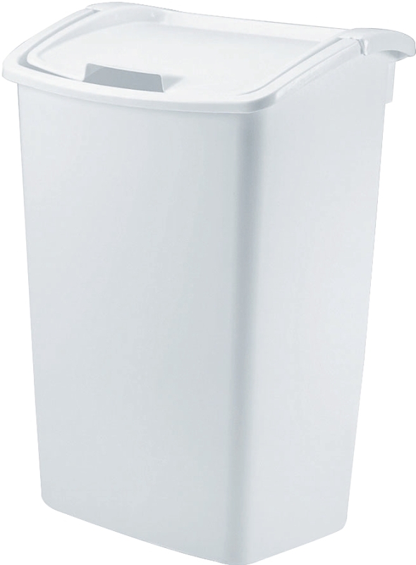 Rubbermaid 2803 FG280300WHT Waste Basket, 45 qt Capacity, Polyethylene, White, 22 in H