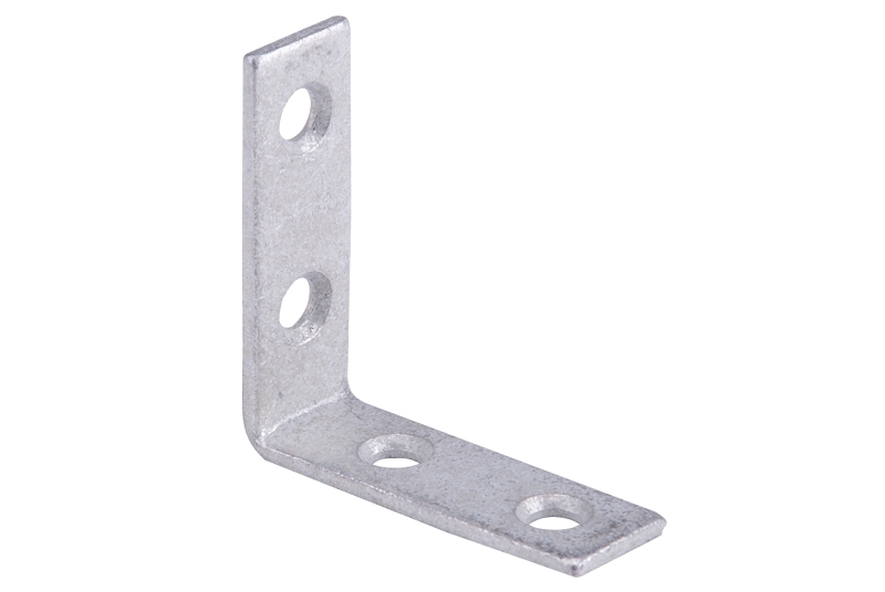 ProSource CB-G015-C4PS Corner Brace, 1-1/2 in L, 1-1/2 in W, 1/2 in H, Galvanized Steel, Galvanized