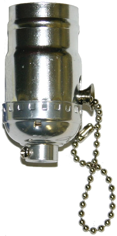 Atron LA848 Pull Chain Socket, 250 V, 250 W, Brass Housing Material