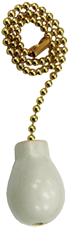 Atron FA63 Beaded Ball Pull Chain, 12 in L Chain, Brass