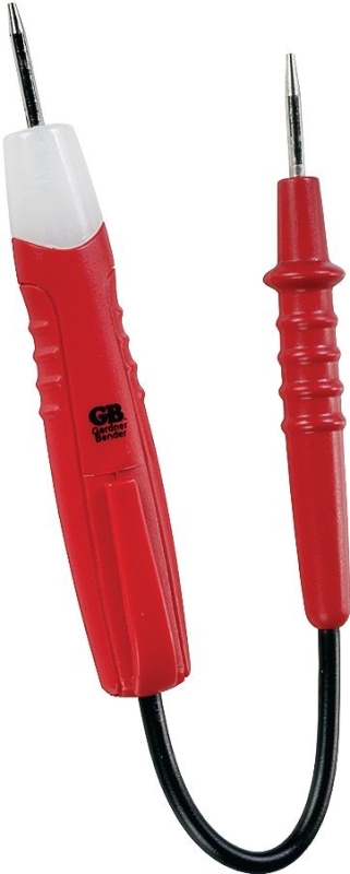 GB GET-3100 Circuit Tester, 80 to 250 VAC/VDC, Neondicator Display, Functions: Voltage, Red