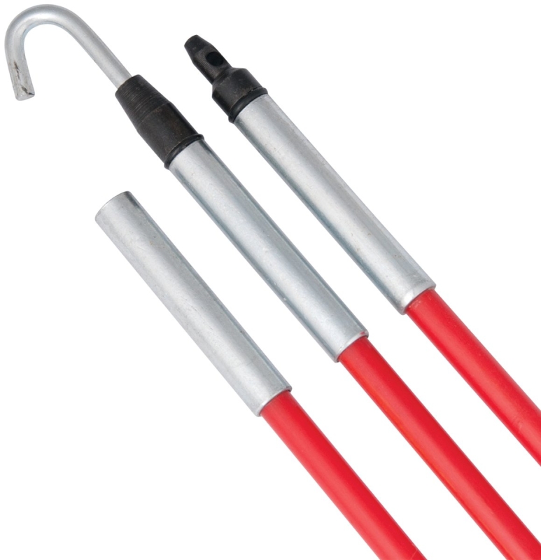 Gardner Bender FTX-12L Fish Stick, 3 ft L Tape, Fiberglass Tape, Red Case