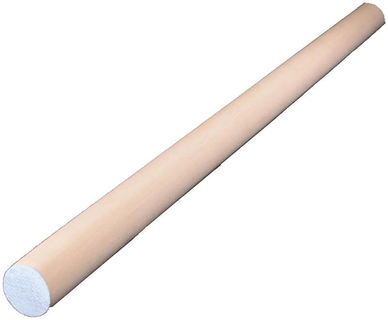 ALEXANDRIA Moulding 02581-R0048C1 Round Dowel, 1-1/8 in Dia, 48 in L, Ramin Wood