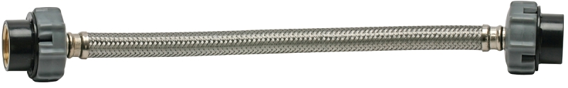 Fluidmaster B1F16CSC Braided Faucet Connector, Flexible, 3/8 in Inlet, Compression Inlet, 1/2 in Outlet, FIP Outlet