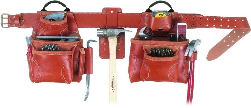 CLC Tool Works Signature Series 21448 Tool Belt, 29 to 46 in Waist, Leather, Tan, 15-Pocket
