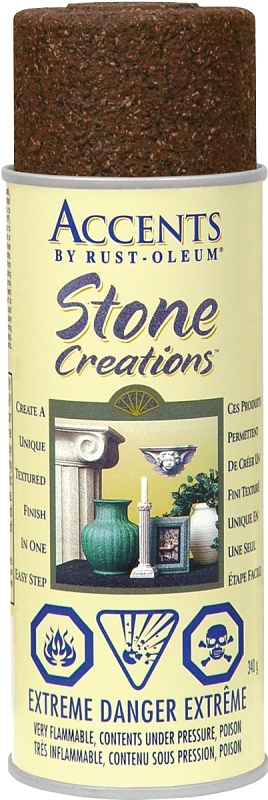 Rust-Oleum N7988830 Stone Texture Spray Paint, Solvent, Mineral Brown, 340 g, Can