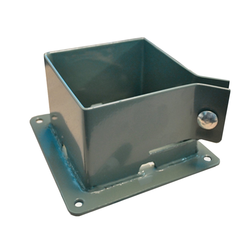 Pylex 13042 Post Base, Khaki, Steel, Powder-Coated, 2-3/4 in Height