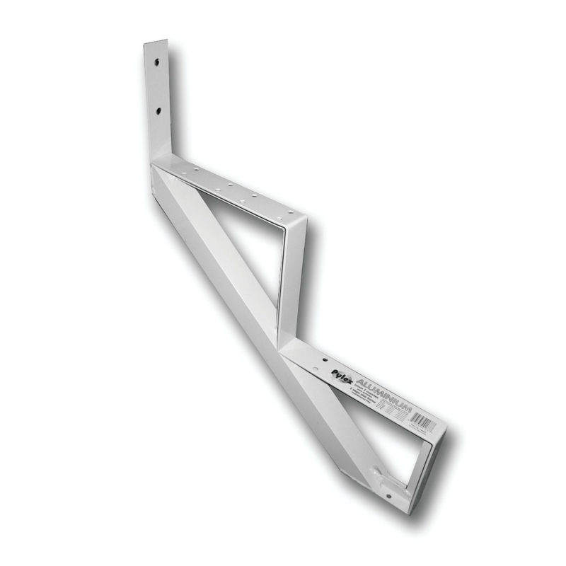 Pylex 14022 Stair Riser, 18-1/8 in L, 40 in W, Aluminum, White, Powdered