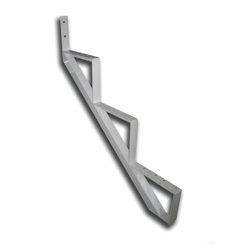 Pylex 14023 Stair Riser, 27-1/4 in L, 60 in W, Aluminum, White, Powdered
