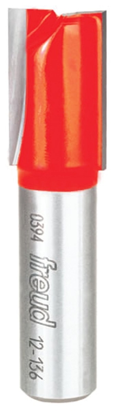 Freud 12-136 Router Bit, 5/8 in Dia Cutter, 2-1/2 in OAL, 1/2 in Dia Shank, 2-Cutter, Carbide