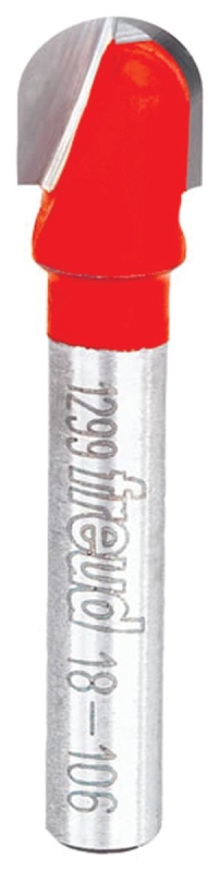 Freud 18-106 Router Bit, 3/8 in Dia Cutter, 1-13/16 in OAL, 1/4 in Dia Shank, 2-Cutter, Carbide