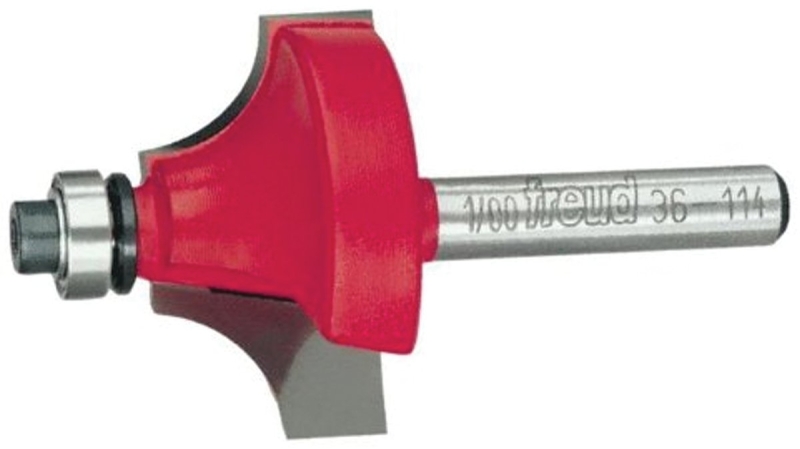 Freud 36-114 Router Bit, 1-3/8 in Dia Cutter, 2-3/16 in OAL, 1/4 in Dia Shank, 4-Cutter, Carbide