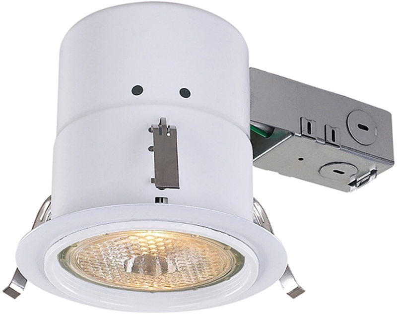 Canarm RN45RC2PHWH Recessed Light, 9 in W x 5-1/4 in H Dimensions, 65/75 W, 1-Lamp, BR30/PAR30L Lamp, White