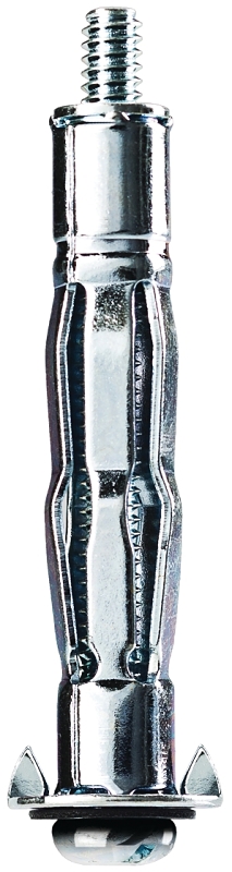 COBRA ANCHORS 137Y Hollow Wall Anchor, #6-32 Thread, Steel, Plated, 90 lb