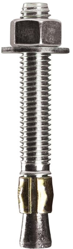COBRA ANCHORS 496R Wedge Anchor, 3/8 in Dia, 3-3/4 in L, 844 lb, Steel, Plated