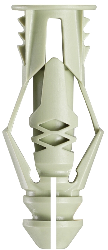 COBRA ANCHORS 173R Wall Anchor, Polyethylene, Chrome, 61 lb