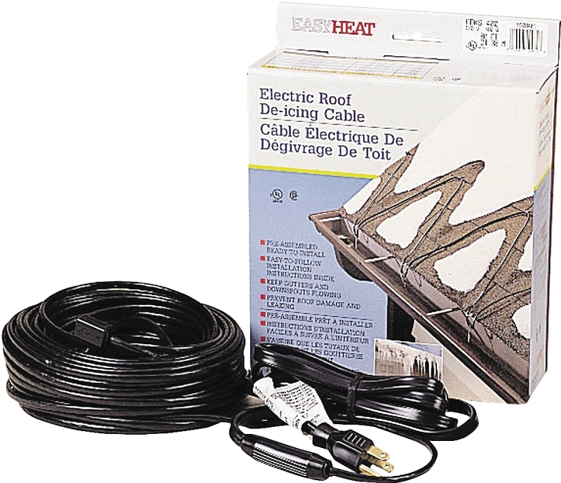 EasyHeat ADKS Series ADKS500 Roof and Gutter De-Icing Cable, 100 ft L, 120 V, 500 W