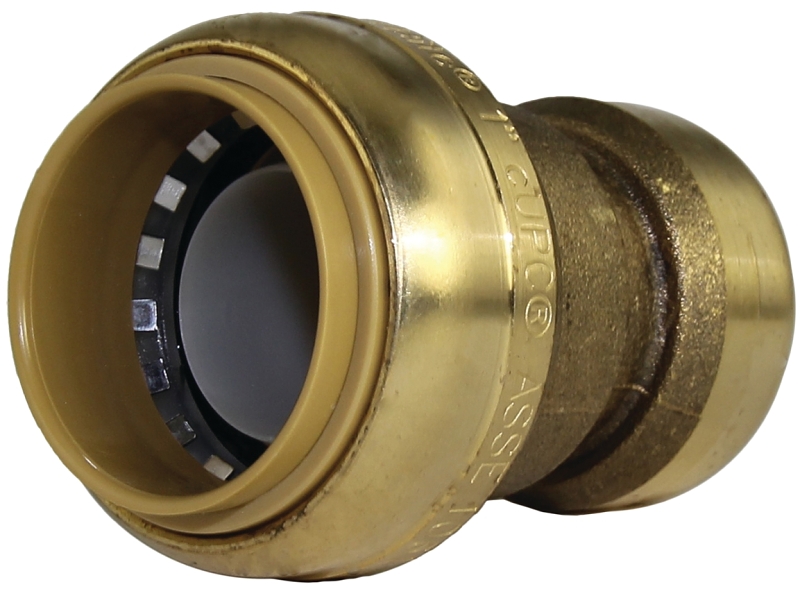 SharkBite U060LFA Tube Coupling, 1 x 3/4 in, Brass, 200 psi Pressure