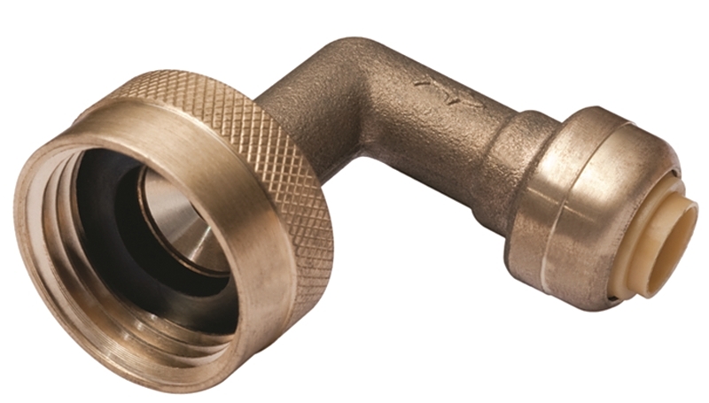 SharkBite U2276LFA Dishwasher Elbow, 1/4 x 3/4 in, Brass