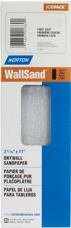 NORTON 03252 Sandpaper, 11-1/4 in L, 4-3/16 in W, 100D Grit