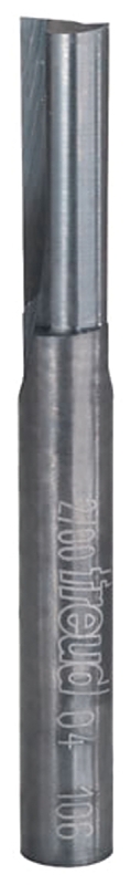 Freud 04-106 Router Bit, 1/4 in Dia Cutter, 2-1/4 in OAL, 1/4 in Dia Shank, 2-Cutter, Carbide