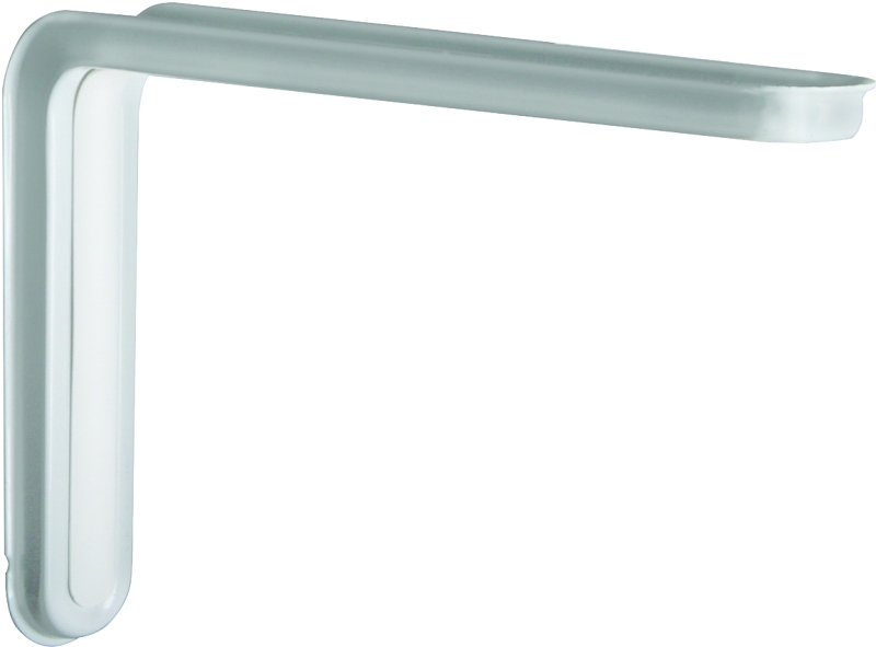 Knape & Vogt Slim-Line 215SP WH 10 Shelf L-Bracket, 10 in L, 6-1/2 in H, Steel