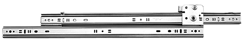 Knape & Vogt 1300P ZC 22 Drawer Slide, 75 lb, 22 in L Rail, 1/2 in W Rail, Steel, Zinc