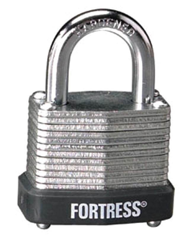 Master Lock 1807D Padlock, Keyed Different Key, 3/16 in Dia Shackle, 5/8 in H Shackle, Steel Shackle, Steel Body
