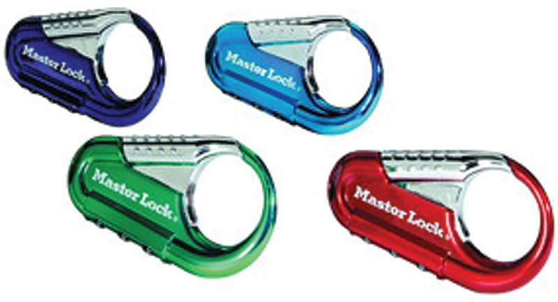 Master Lock 1548DCM Backpack Lock, 3/16 in Dia Shackle, 1/4 in H Shackle, Metal Shackle, Metal Body, 3-5/16 in W Body
