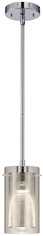 Canarm IST184B01CH10 Rohe Pendant, 50 W, 1-Lamp, Steel Fixture, Chrome-Plated Fixture