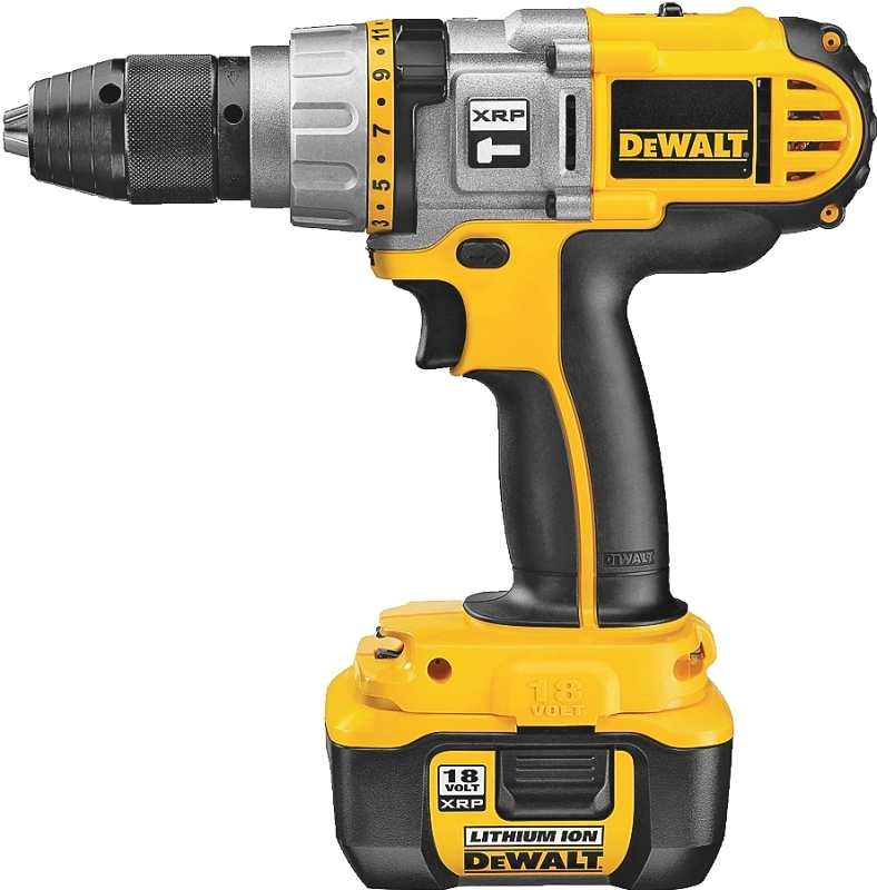 DEWALT DCD970KL Hammer Drill/Driver Kit, Battery Included, 18 V, 2.2 Ah, 1/2 in Chuck, Ratcheting Chuck