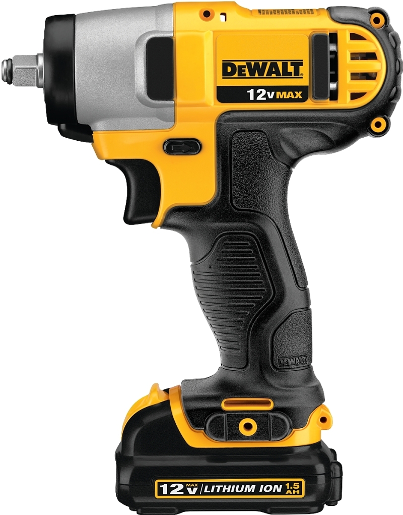 DEWALT DCF813S2 Impact Wrench Kit, Battery Included, 12 V, 1.3 Ah, 3/8 in Drive, Square Drive, 0 to 3400 ipm