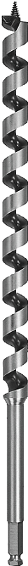 DeWALT DW1681 Auger Bit Auger Bit, Hollow Center Flute, 12 in L Flute, Ball Groove Shank, 7/16 in Dia Shank